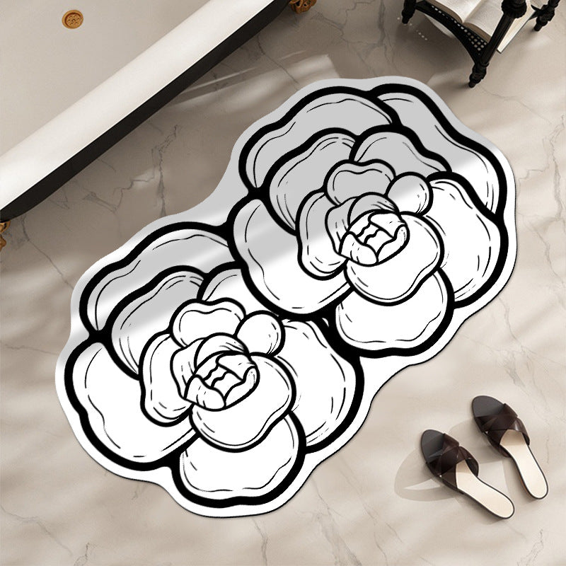 Floral-Inspired Decorative Area Mat