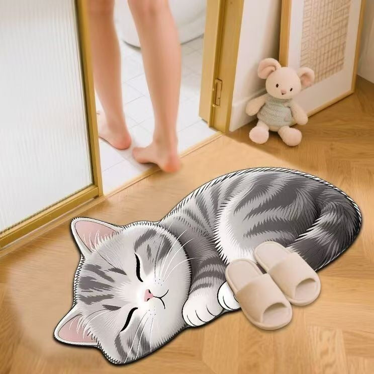 Cat-Themed Memory Foam Bath Mat Kalsten