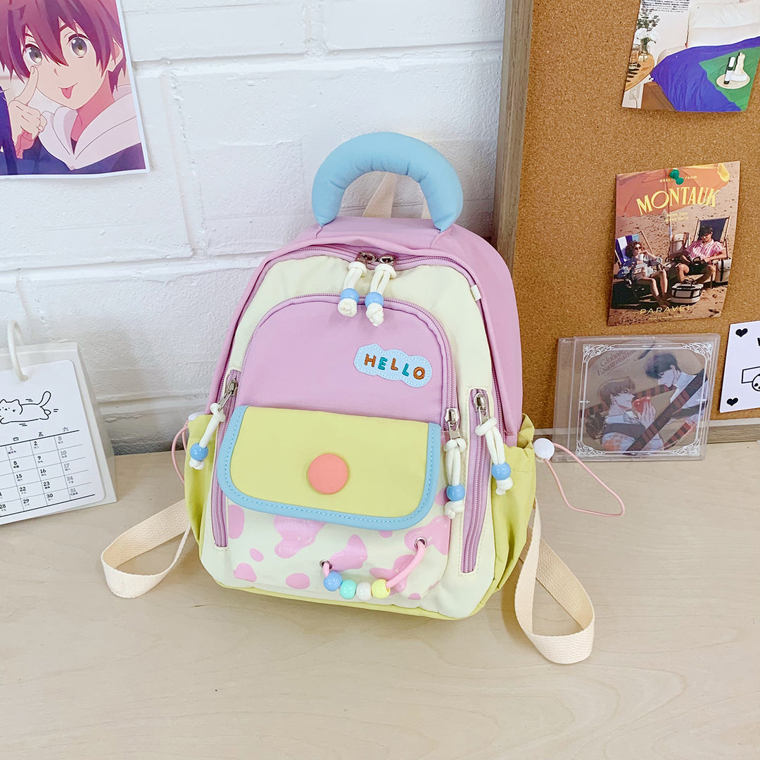 Leisure Backpack with Colorful Applications and Creative Design Kalsten