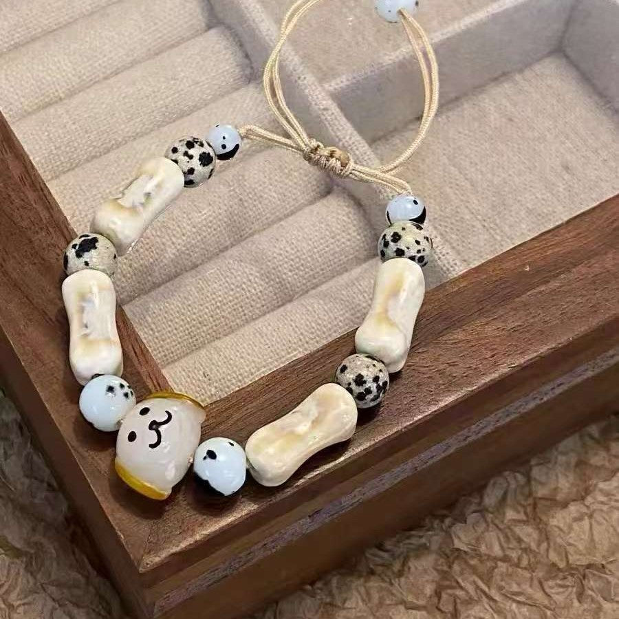 Cute Dog Bone Bead Bracelet Kalsten