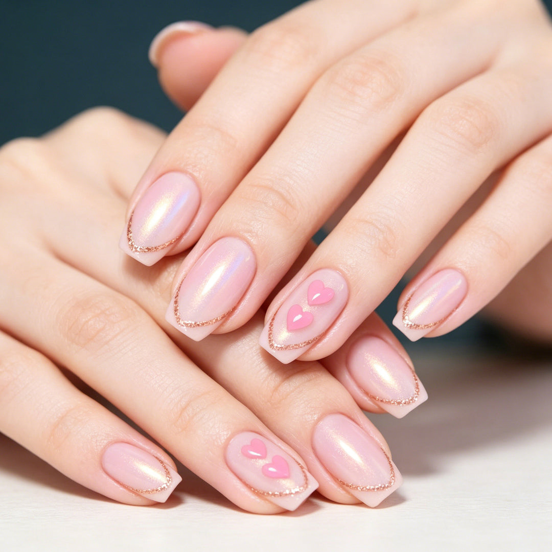 Romantic Heart Nail Art Kalsten