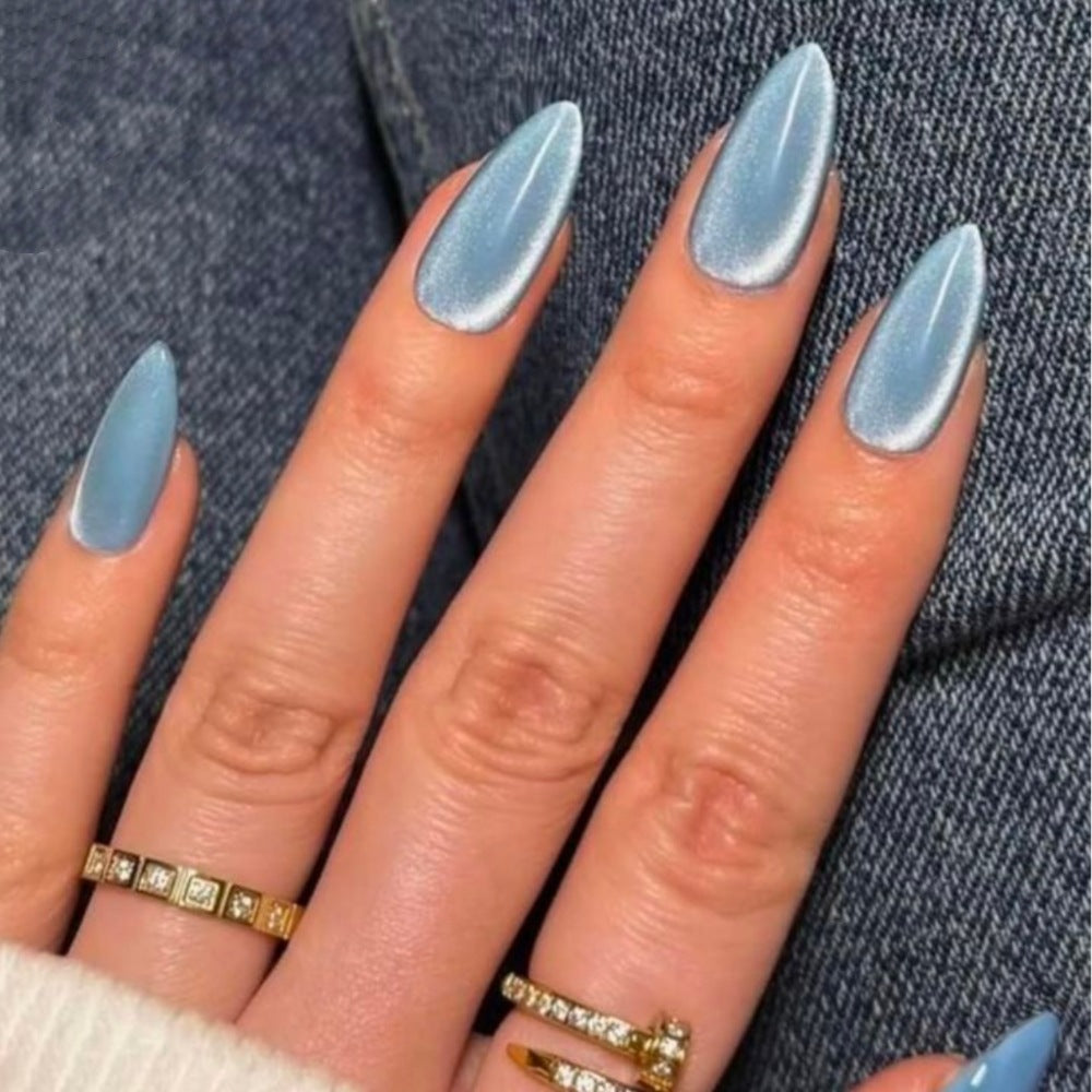 Artificial nails with shimmering metallic finish Kalsten