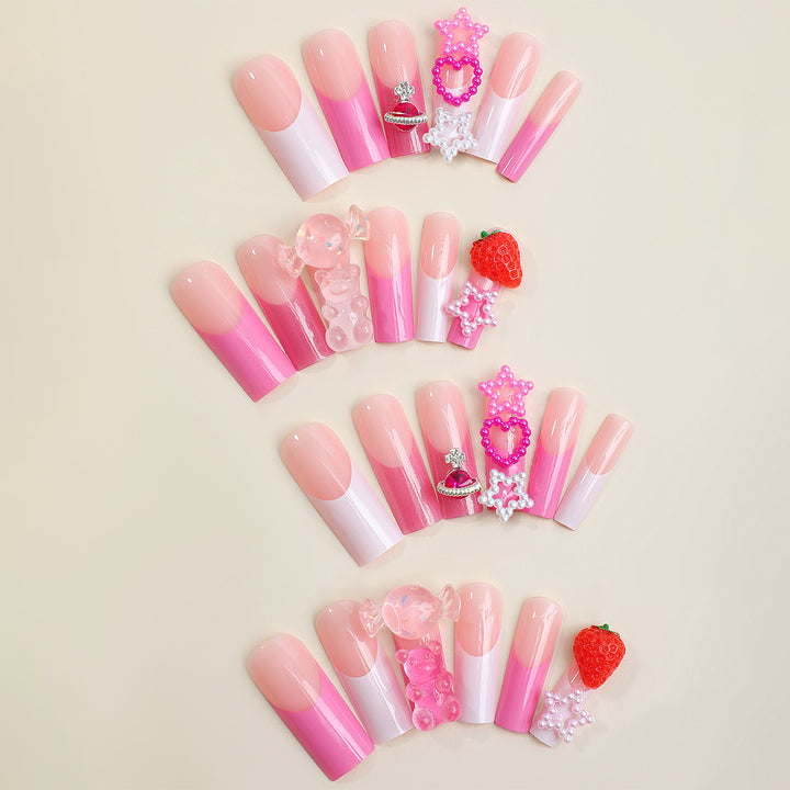 Artificial nail set with decorative accents Kalsten