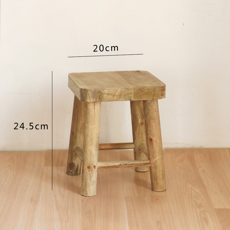 Handcrafted wooden stool Kalsten