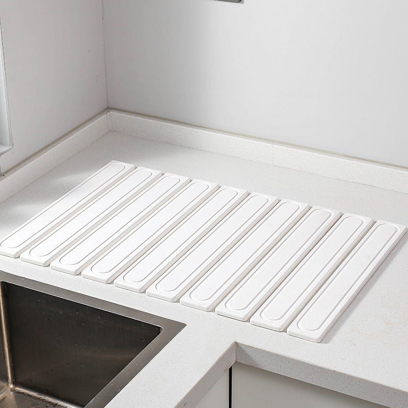 Decorative Marble Striped Kitchen Drying Mat