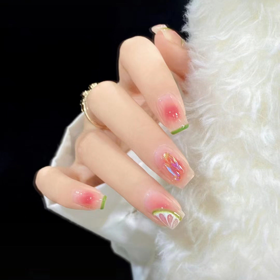 Creative art fake nails with fruit design Kalsten