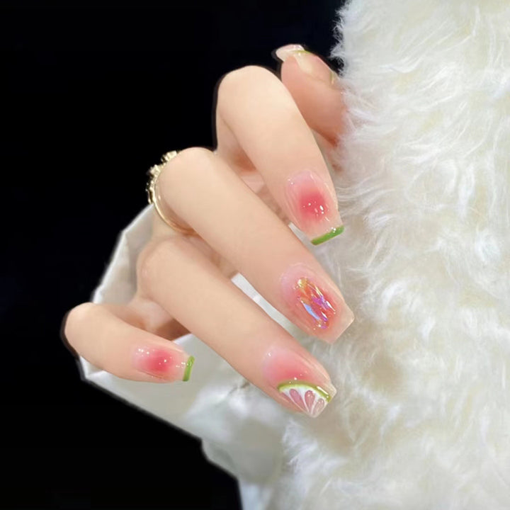Creative art fake nails with fruit design Kalsten