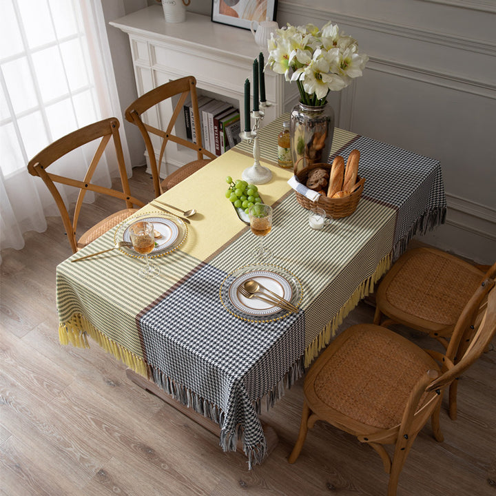 Modern Fringed Tablecloth