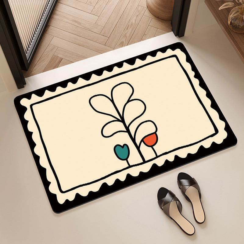 Playful Cartoon Dog-Themed Bath Mat Kalsten