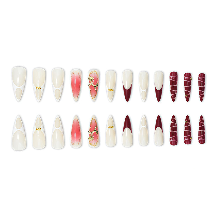 Elegant Decorative Press-On Nail Extensions Kalsten