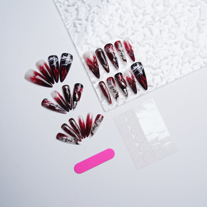 Exclusive artificial nails with floral design Kalsten
