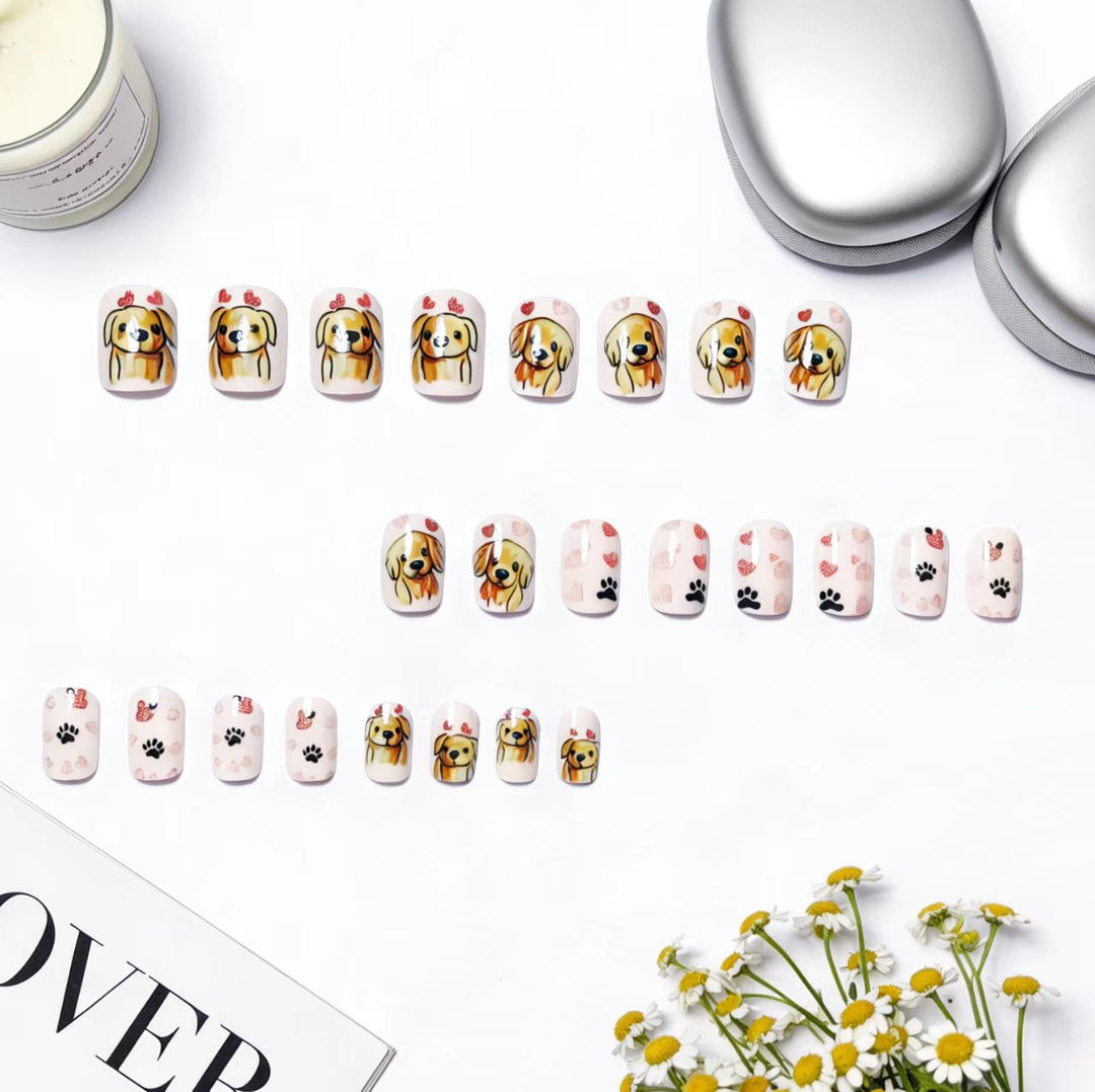 Playful Dog-Themed Nail Art Kalsten