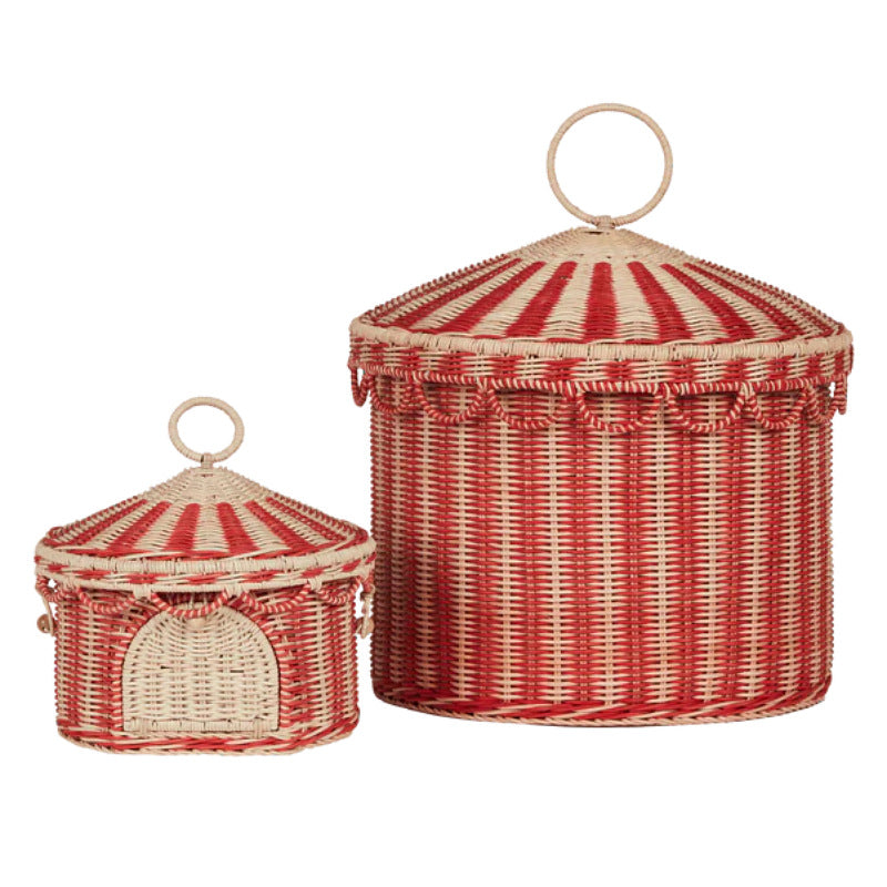 Playful cat basket in circus design Kalsten