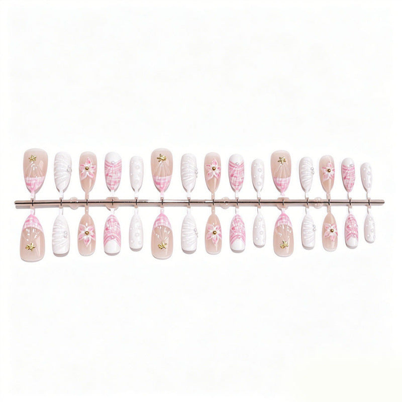 Decorative Floral Press-On Nail Art Set