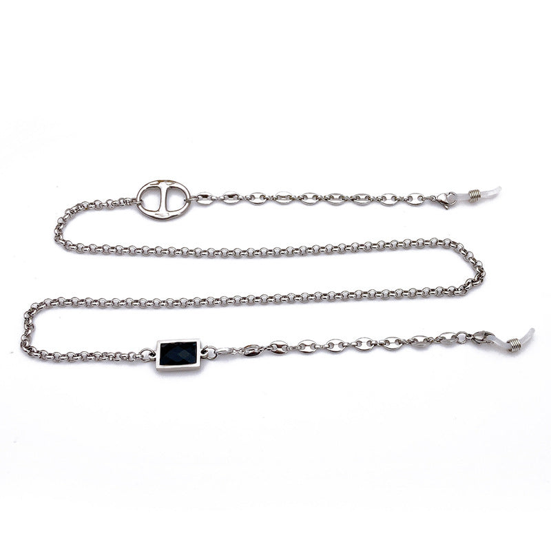Elegant glasses holder chain with noble pendant Kalsten