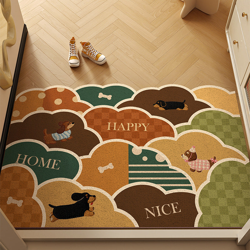 Playful Dog-Themed Area Mat