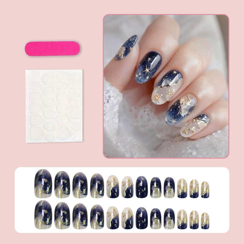Acrylic nail set with glamorous star and glitter details Kalsten