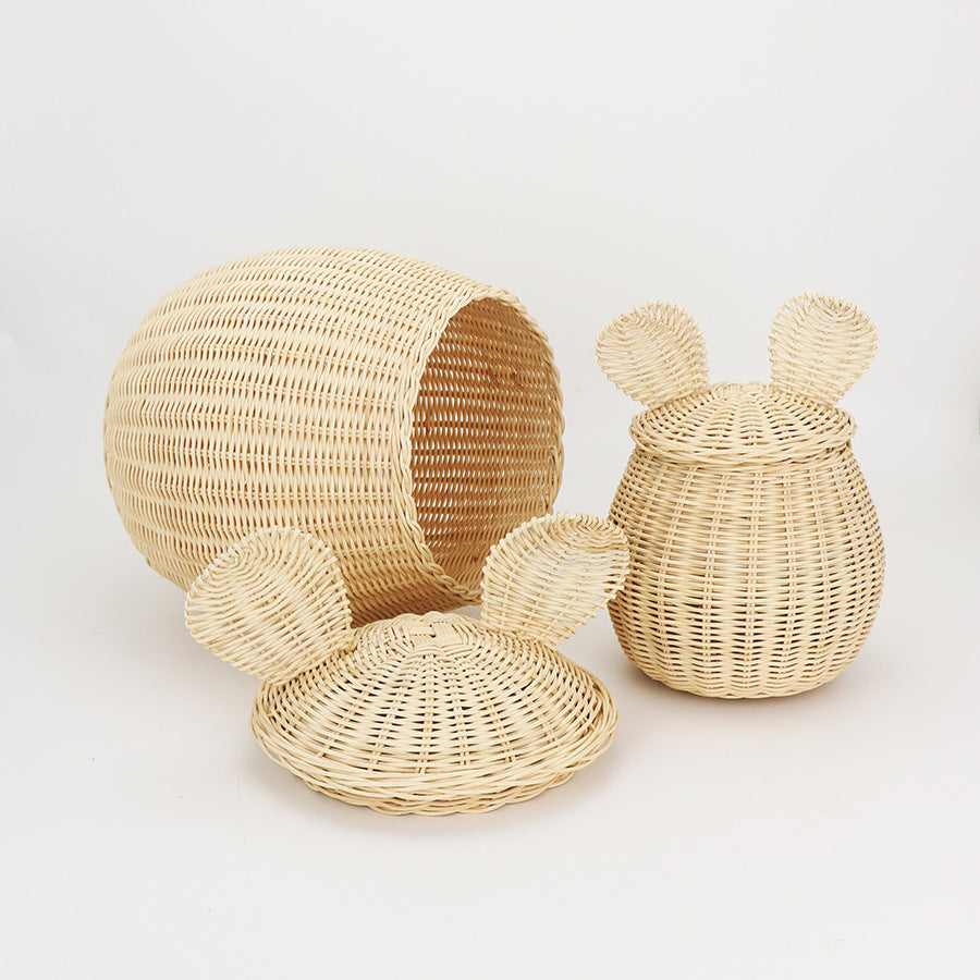 Playful storage basket with animal ears Kalsten