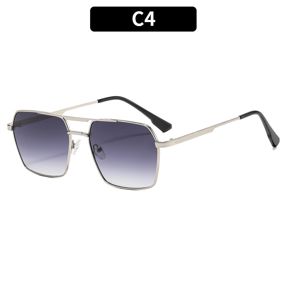 Oversized Square Sunglasses with Gradient Lenses