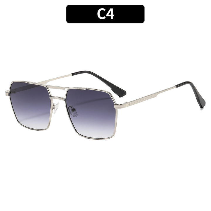 Oversized Square Sunglasses with Gradient Lenses