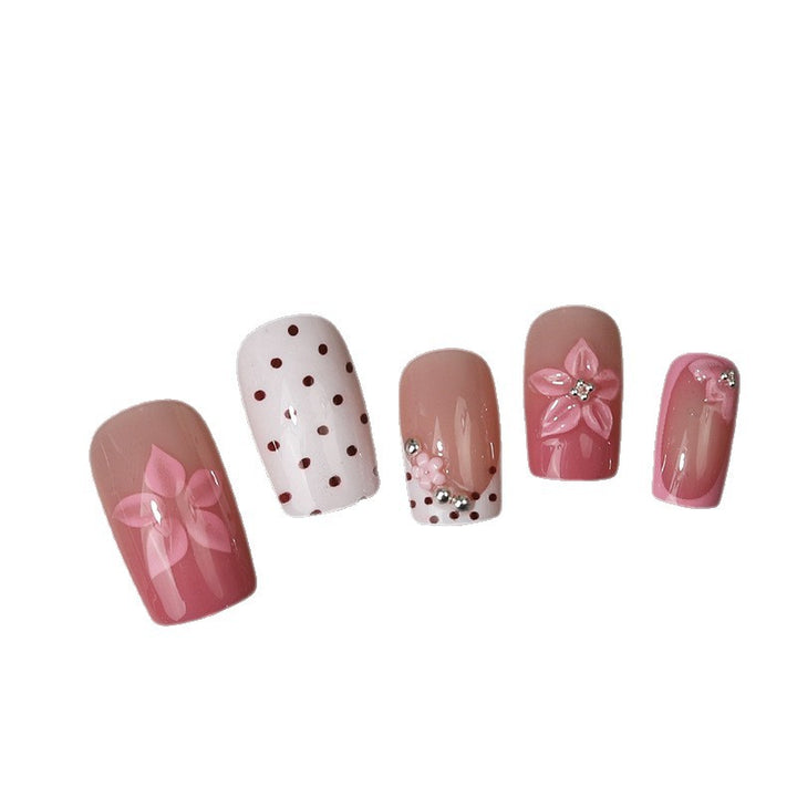 Floral Embellished Press-On Nail Set Kalsten