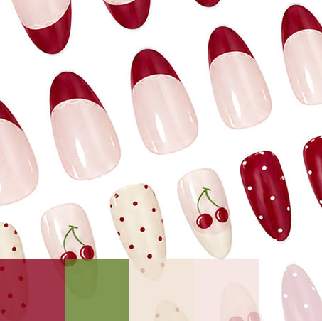 Cherry-Themed Nail Art Enhancements Kalsten
