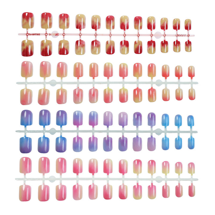 Artistic Marble-Effect Press-On Nail Set kalsten