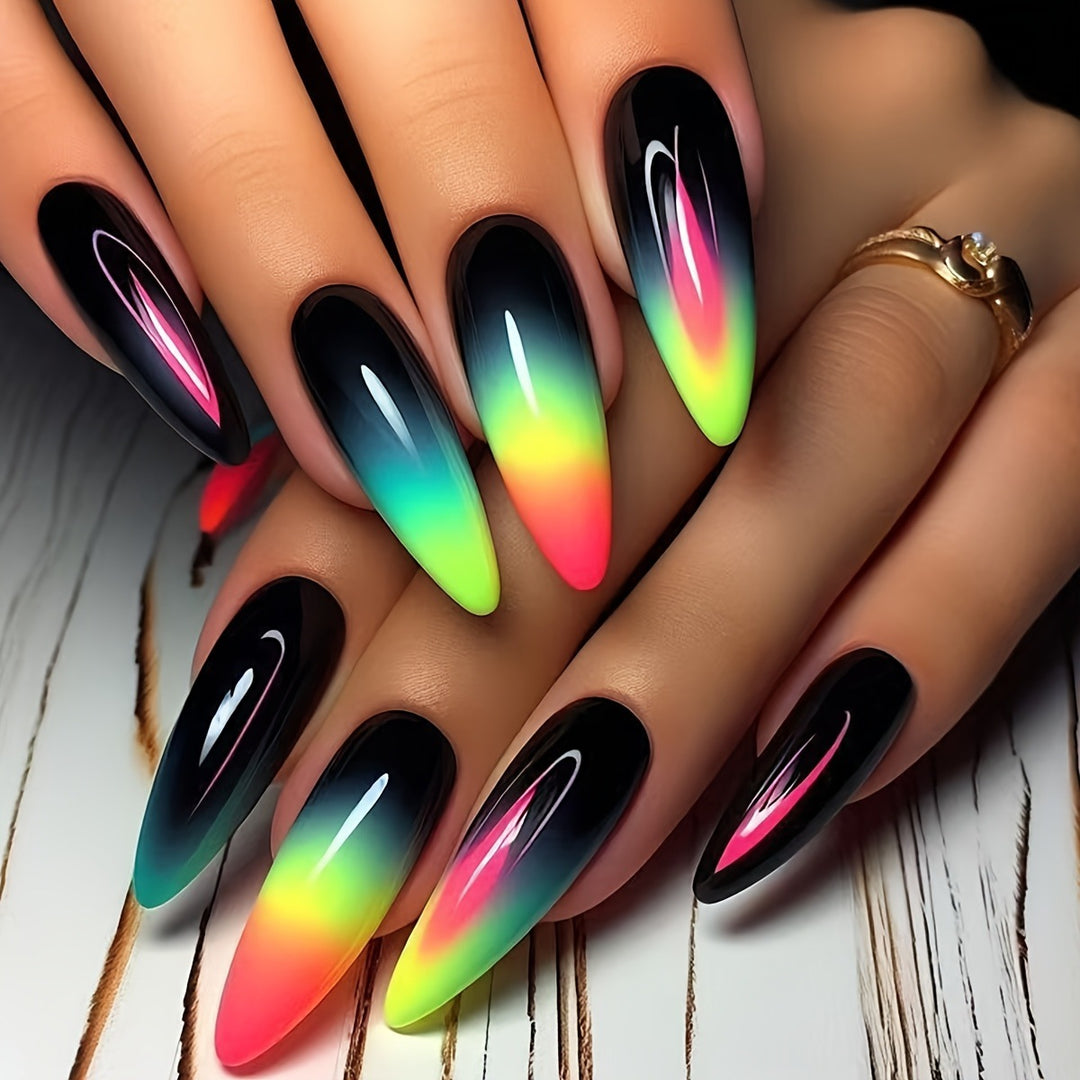 Creative press-on nails with shimmering gradient color Kalsten