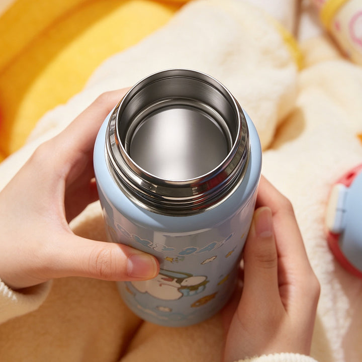 Women's insulated bottle with practical carrying device and playful design Kalsten