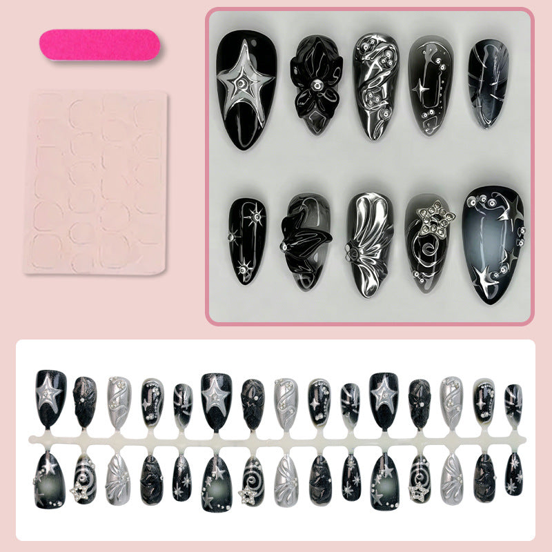 Stylish metallic decorated artificial nails Kalsten