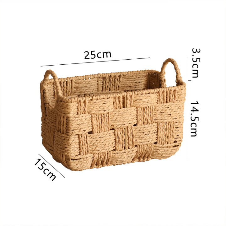 Structured storage basket made of natural material Kalsten