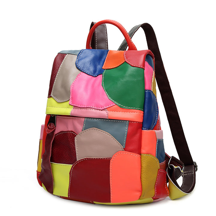 Colorful Patchwork Backpack