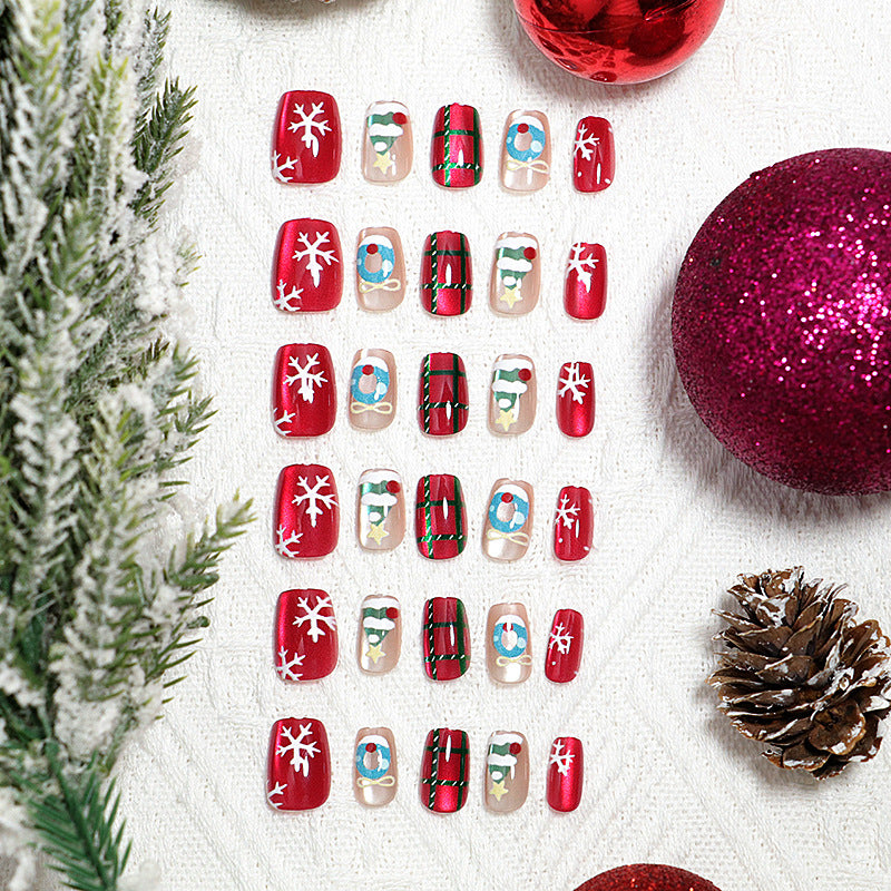 Holiday-Themed Press-On Nail Art Set Kalsten