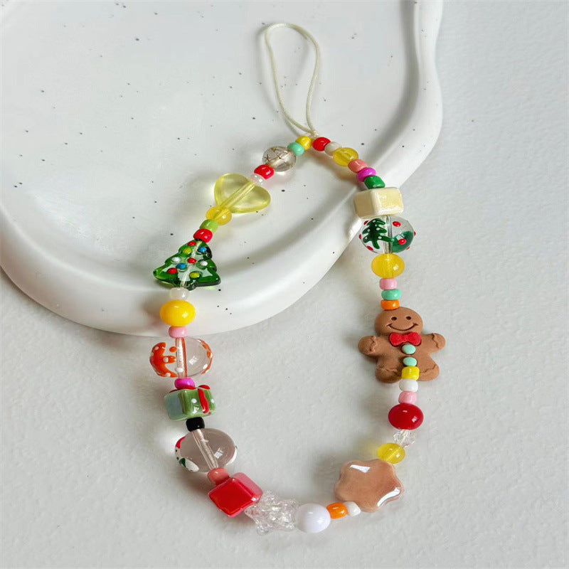 Creative Holiday-Themed Beaded Phone Strap Kalsten