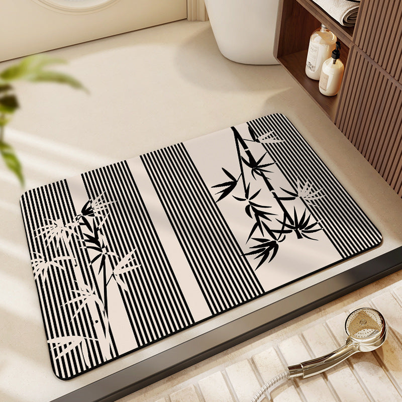 Floral Patterned Bathroom Mat Kalsten