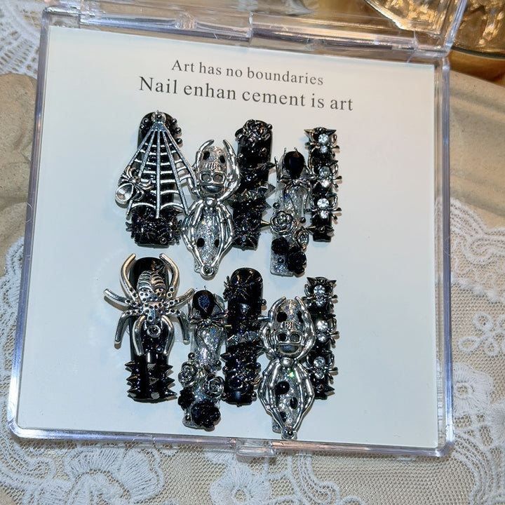 Gothic-Inspired Nail Art Decorations