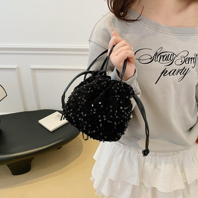 Glittery Sequin Drawstring Mini Bag Kalsten