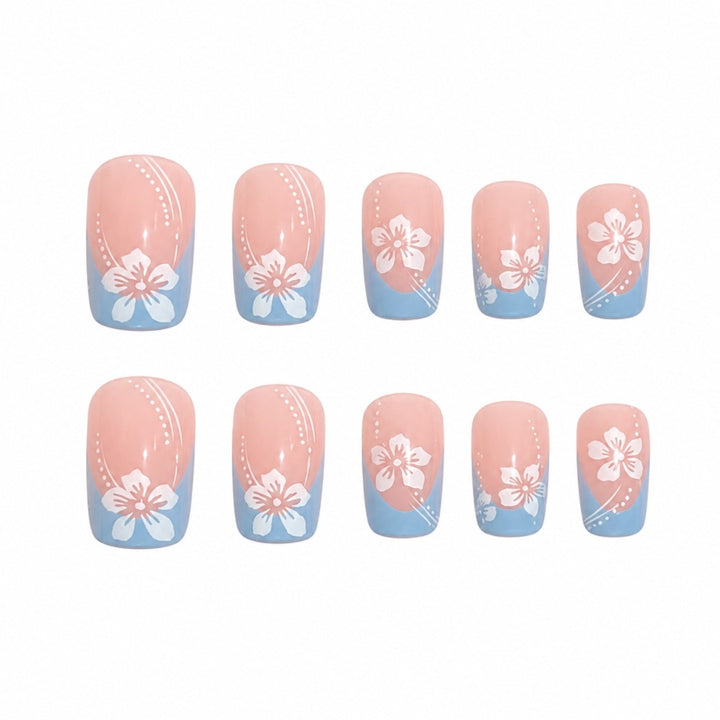 Artistic Floral-Embellished Press-On Nails Kalsten