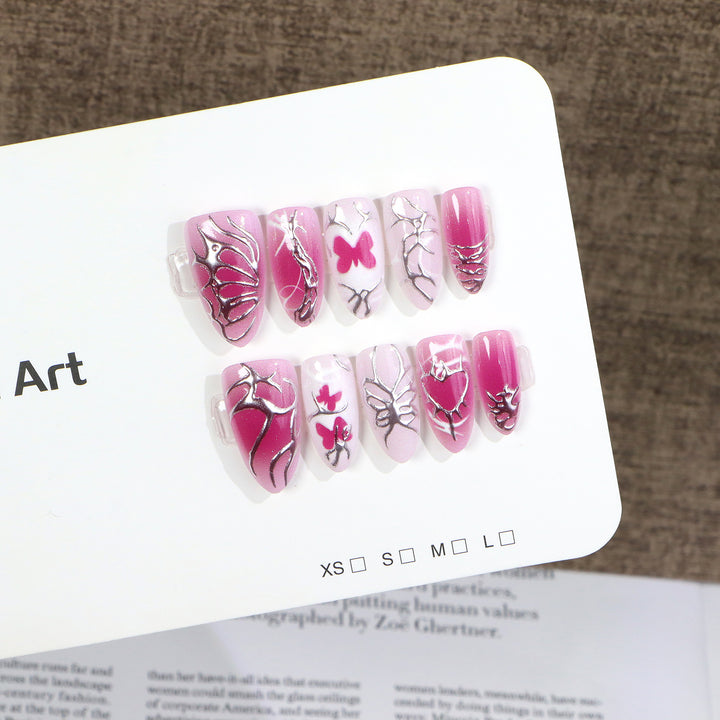 Artistic Butterfly Press-On Nail Set Kalsten