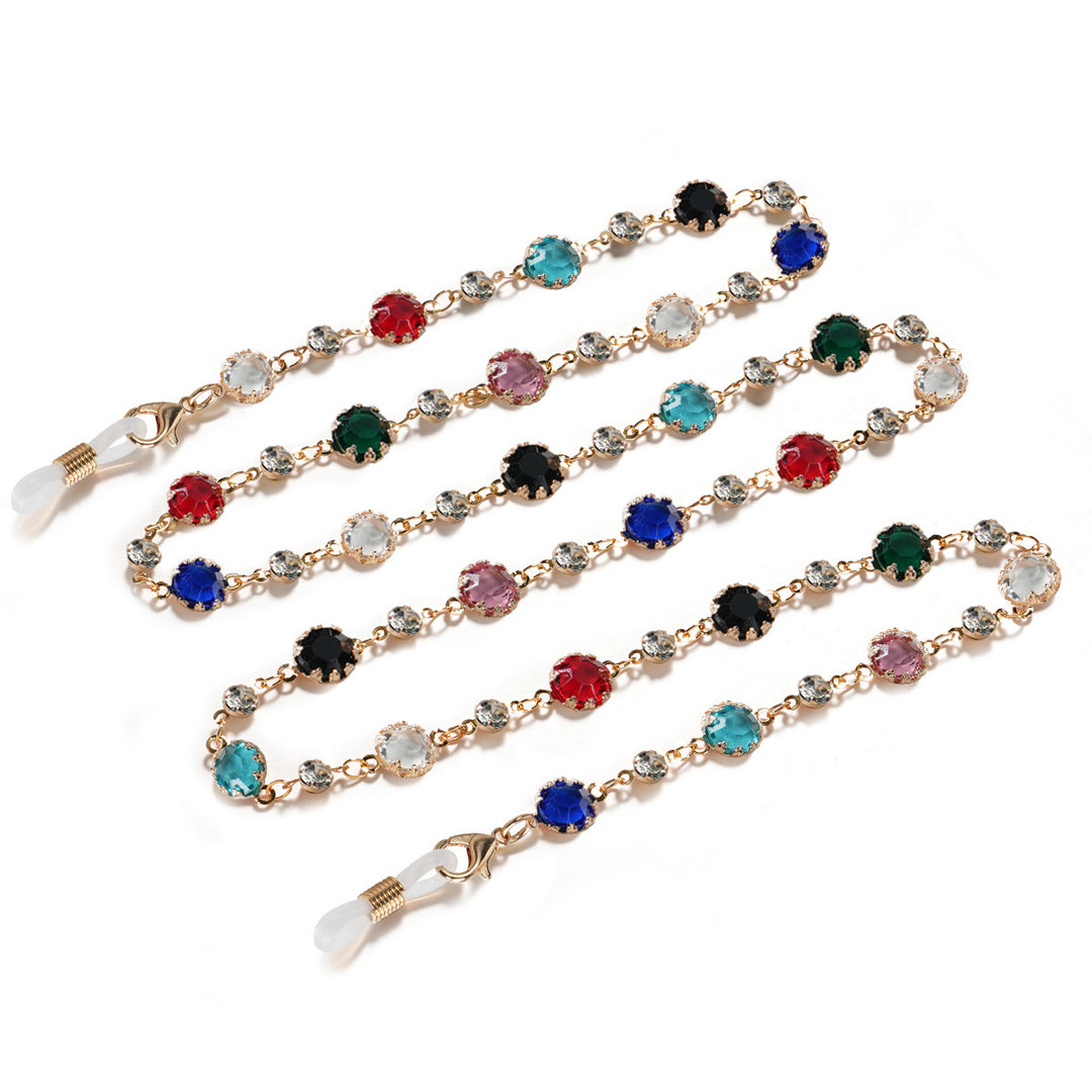 Elegant Gemstone Eyewear Chain Kalsten