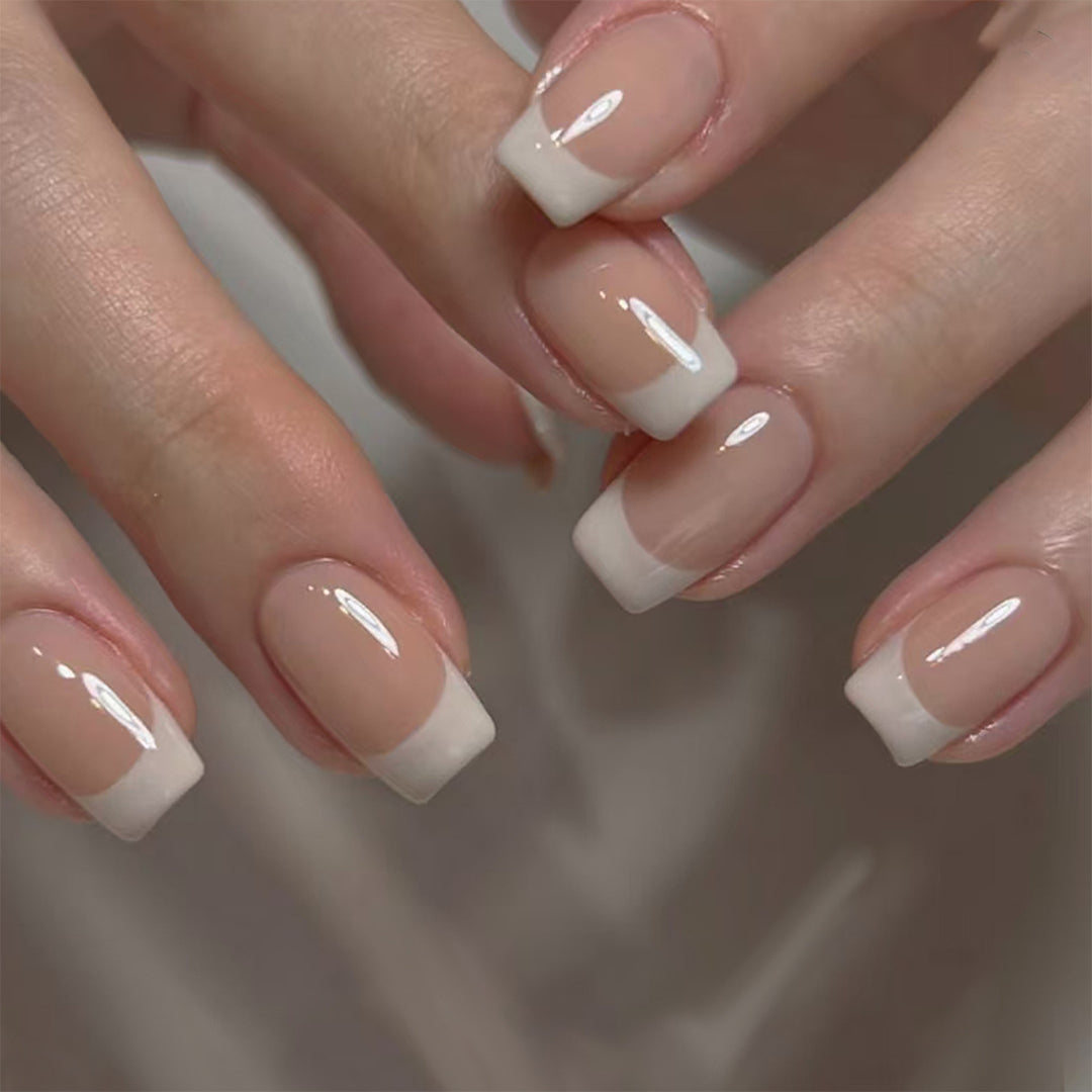 Artificial Nails in Elegant French Style Cold Kalsten