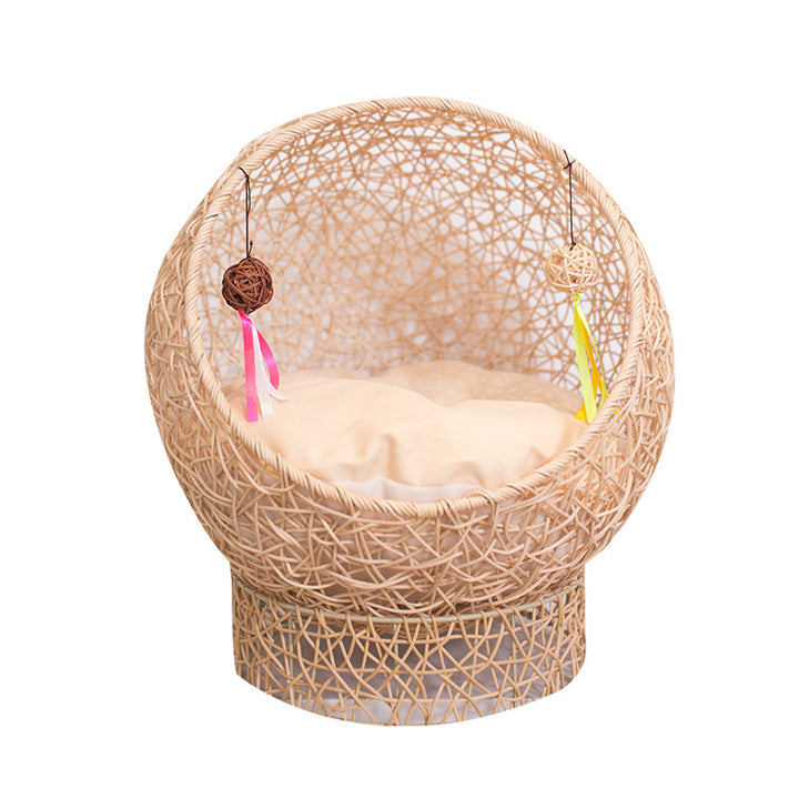 Beef Cat Bed Made of Rattan Kalsten