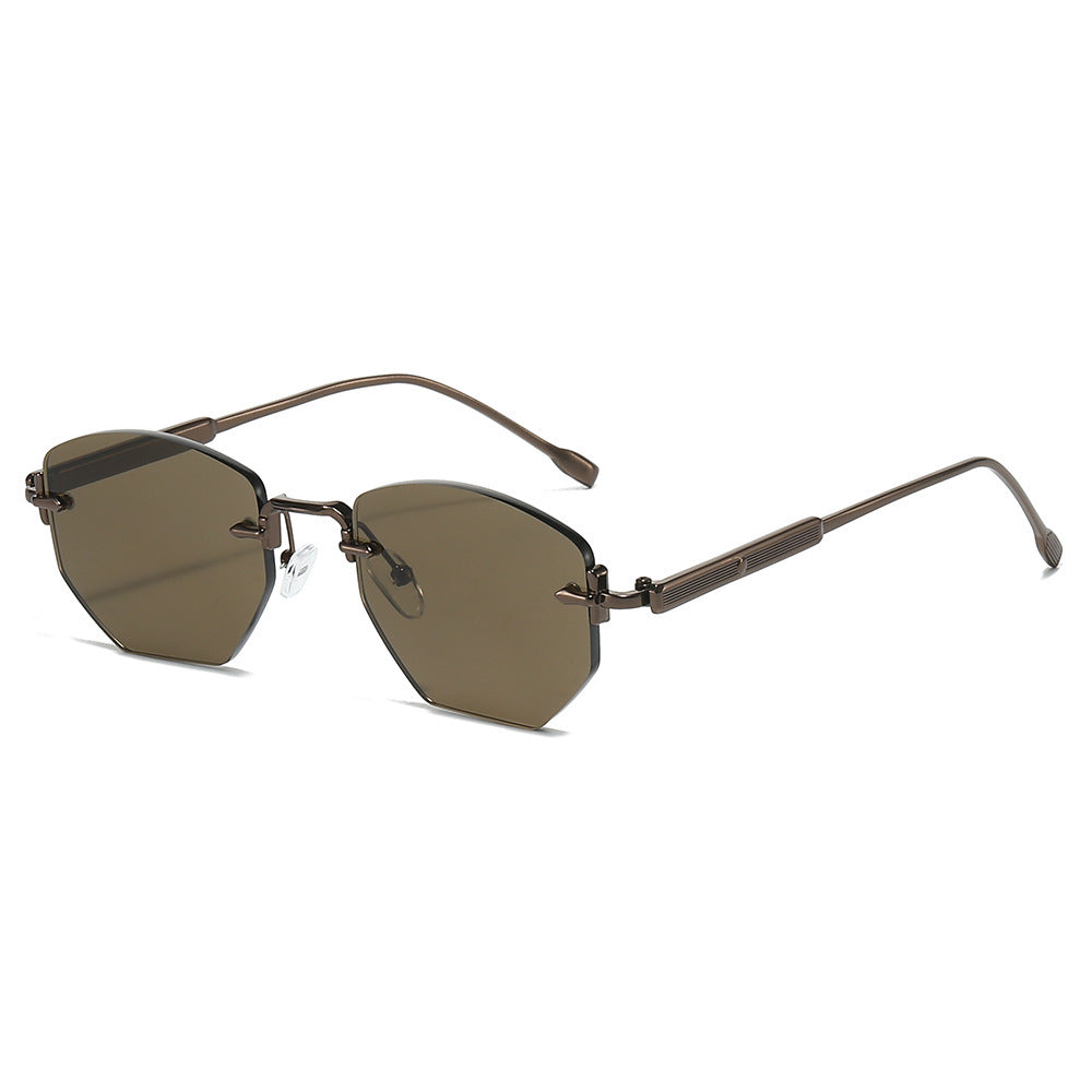 Geometric Frame Sunglasses with Elegant Gold Accents Kalsten