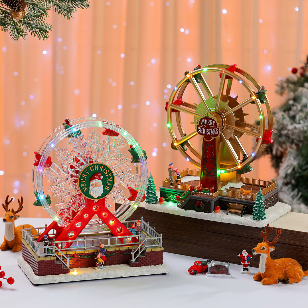 Illuminated Snowflake Ferris Wheel Decoration Kalsten