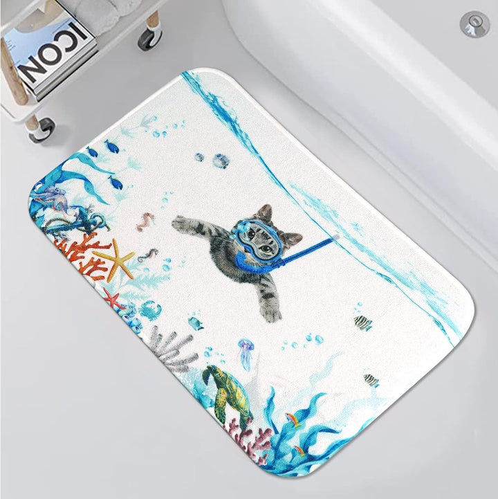 Cute Cartoon Bunny-Themed Bath Mat Kalsten