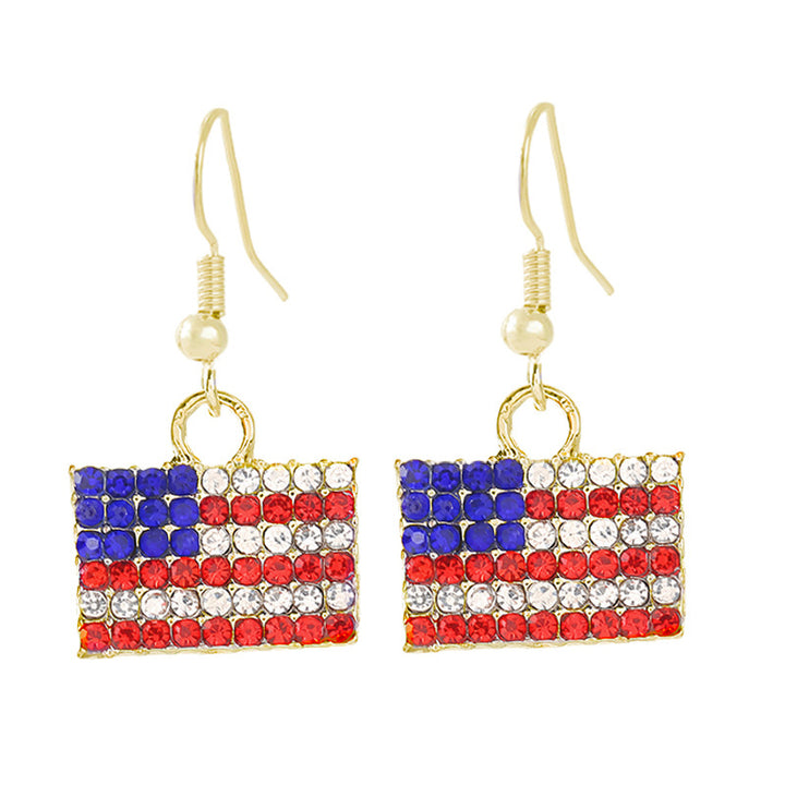 Women nan enamel horseshoe earrings with star motif and fishhook closure Kalsten