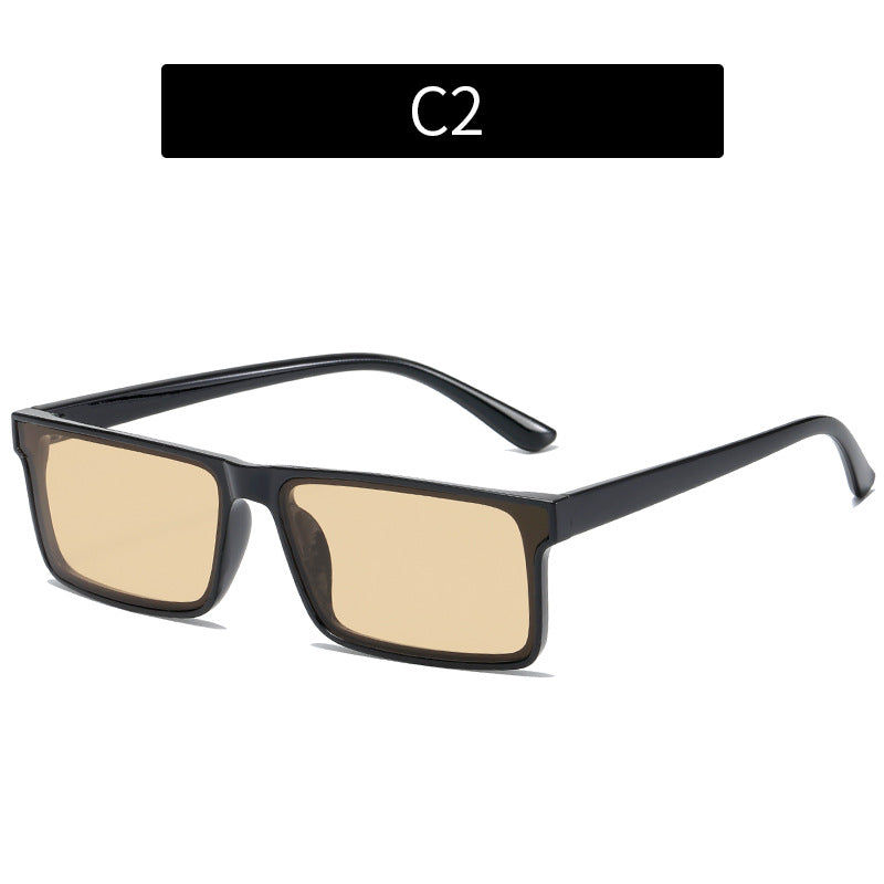 Elegant Look Vintage-Inspired Square Frame Sunglasses