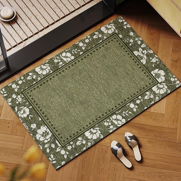 Floral Design Living Room Rug