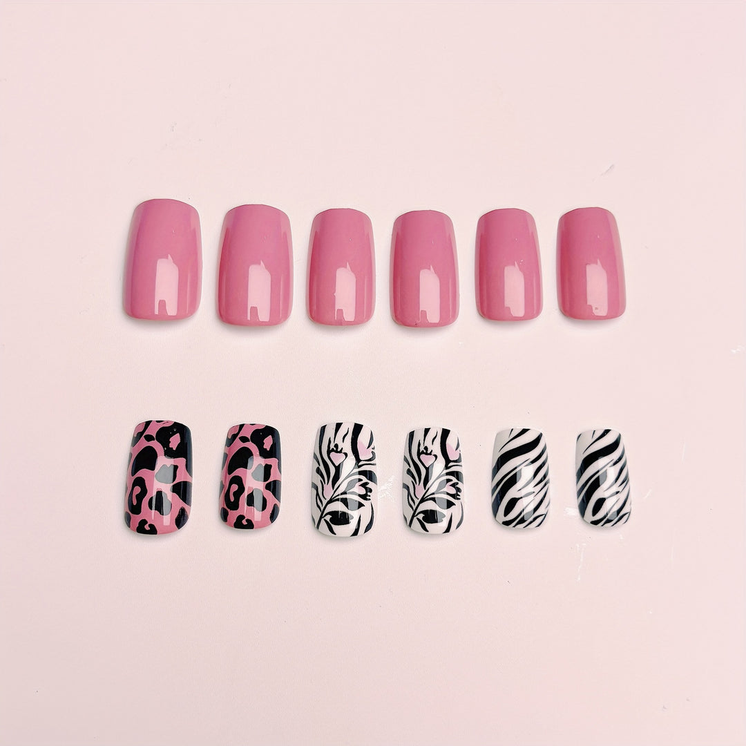 Fashionable animal motif artificial nails Kalsten