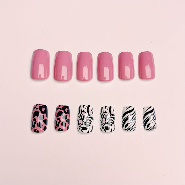 Fashionable animal motif artificial nails Kalsten